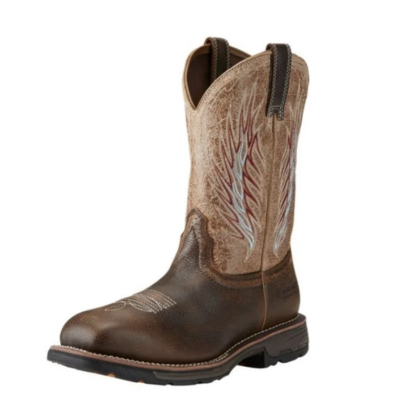 ARIAT® WORKHOG® MESTENO II* COMPOSITE TOE WORK BOOT - RUSTIC BROWN 10D - Picture 1 of 13